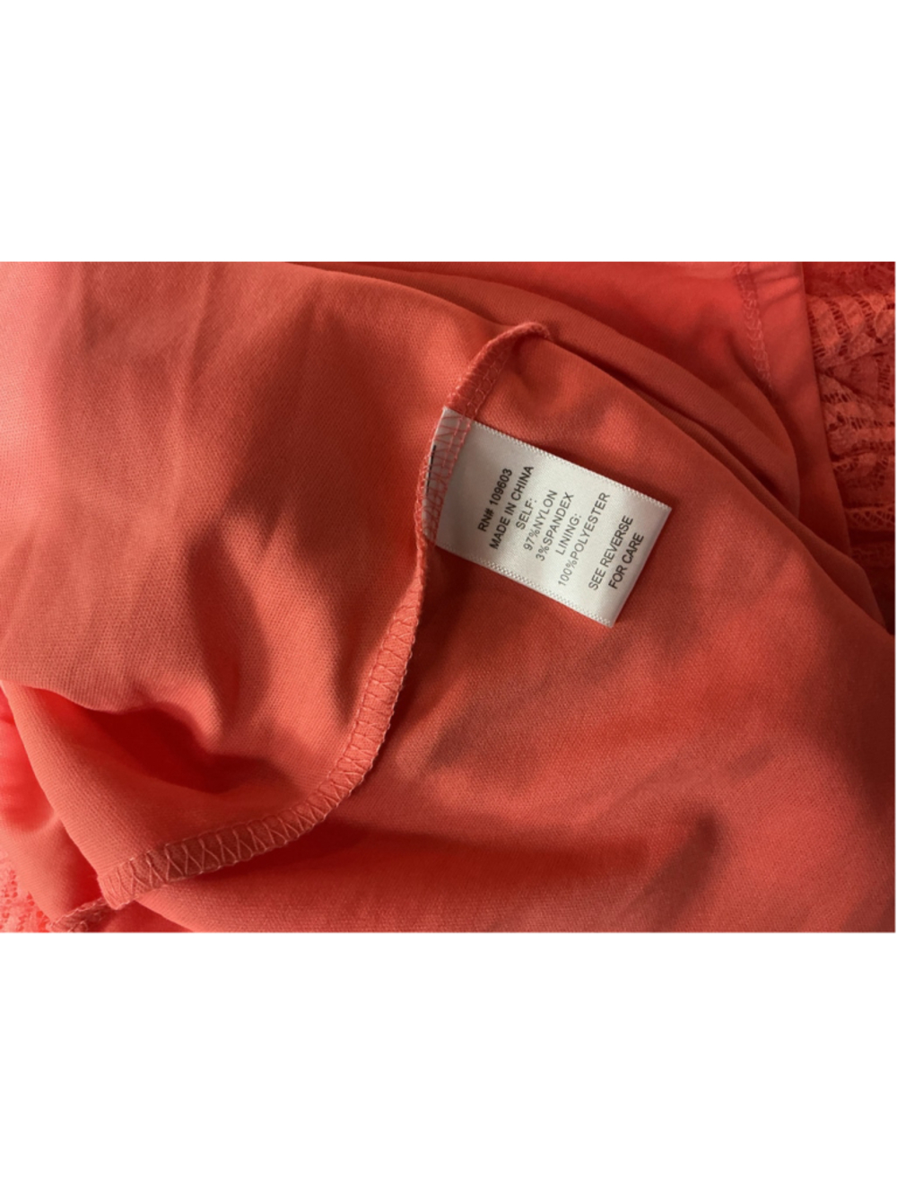 Women's Rabbit Rabbit Rabbit Midi Dress Coral Size 12P - Picture 3 of 4